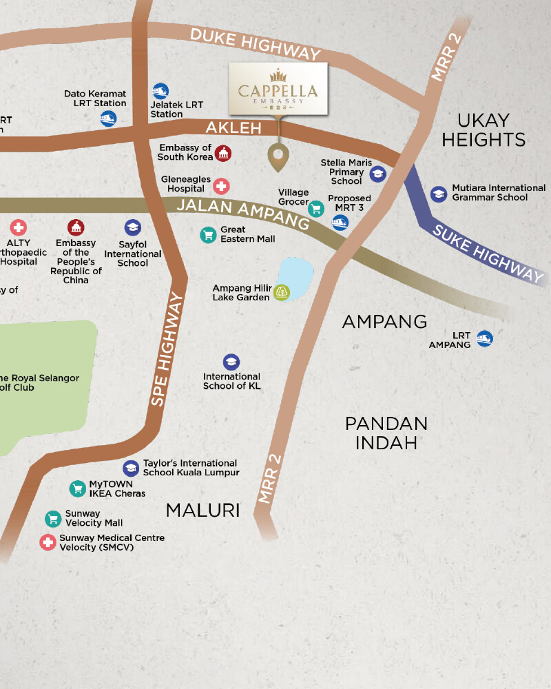 Cappella Embassy location and connectivity