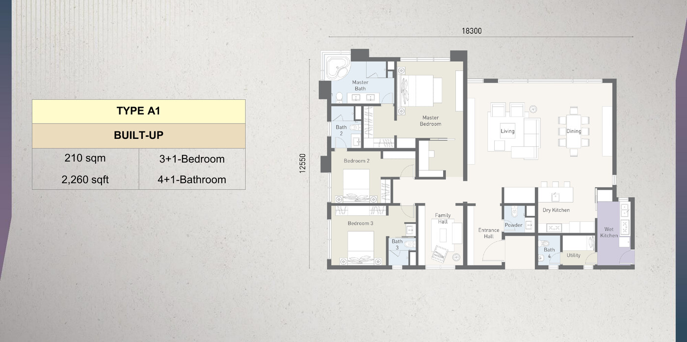 Cappella Embassy Type A1 floor plan