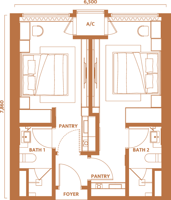 Dawn KLCC Type B floor plan