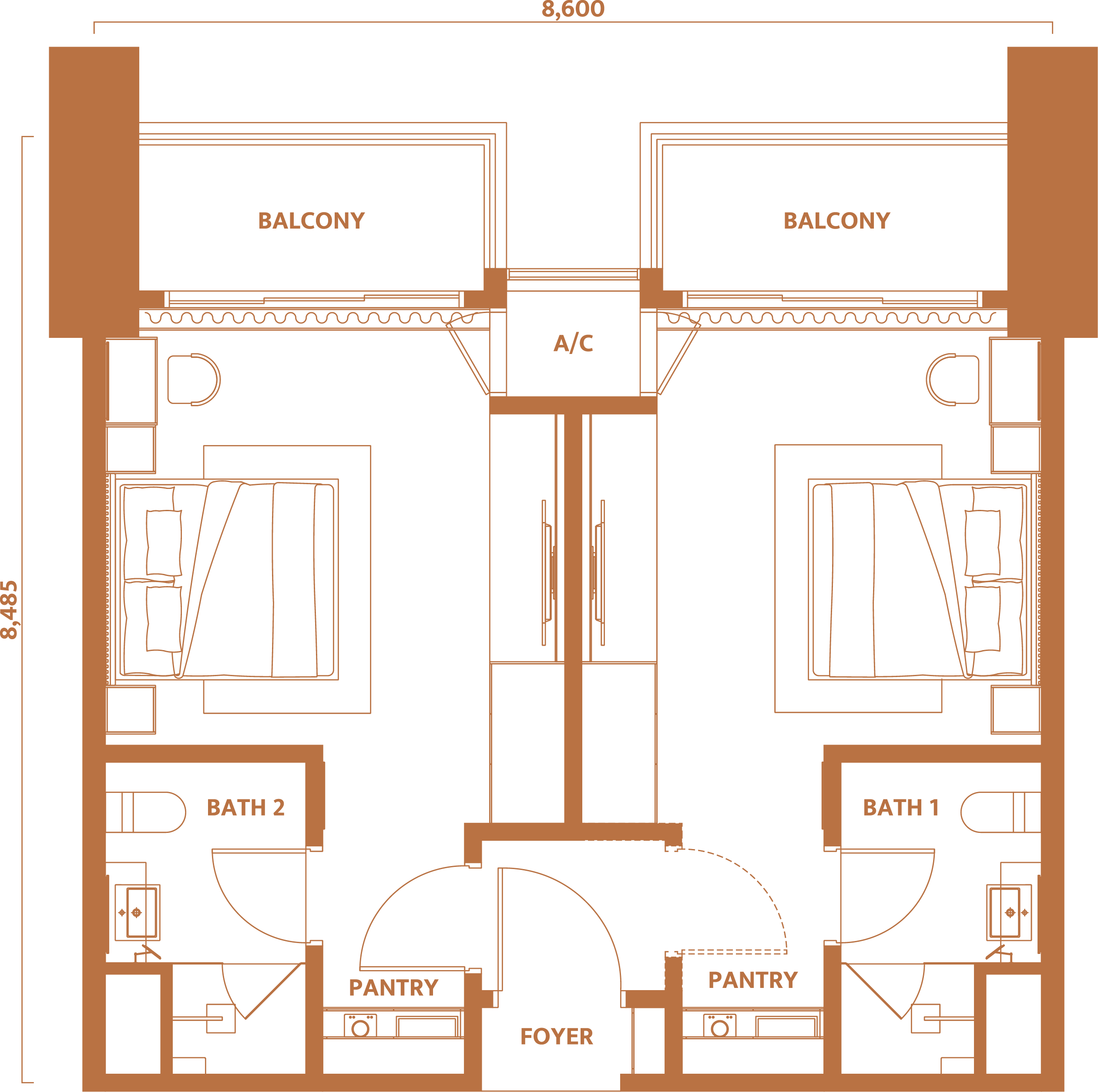 Dawn KLCC Type C floor plan