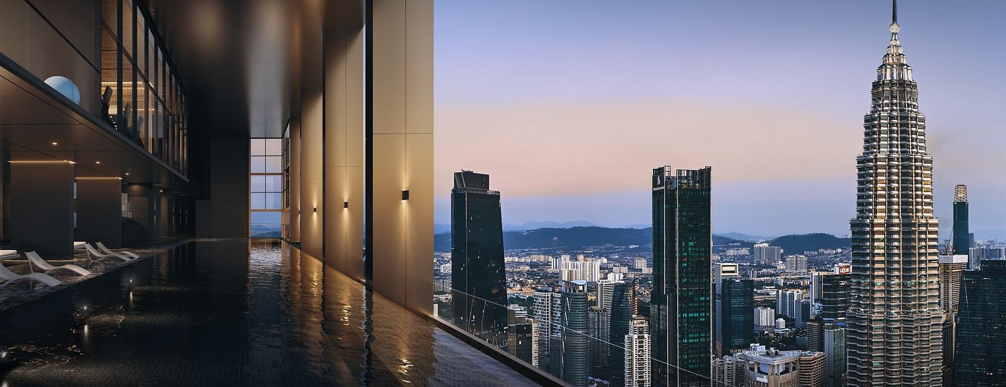 Divine KLCC — Infinity pool at dusk
