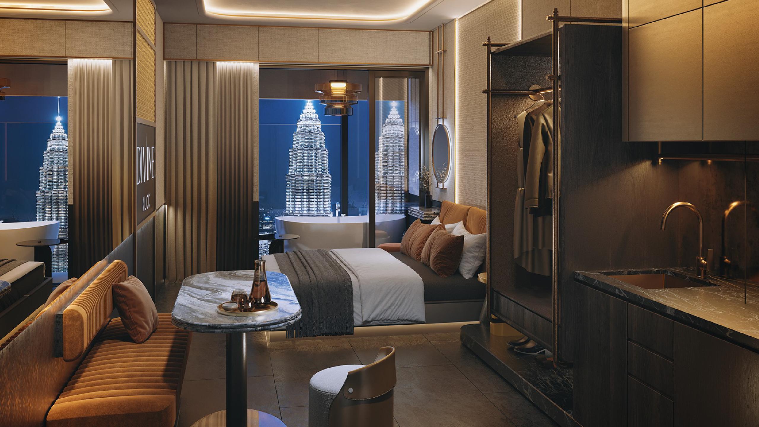Divine KLCC — Dark interior palette