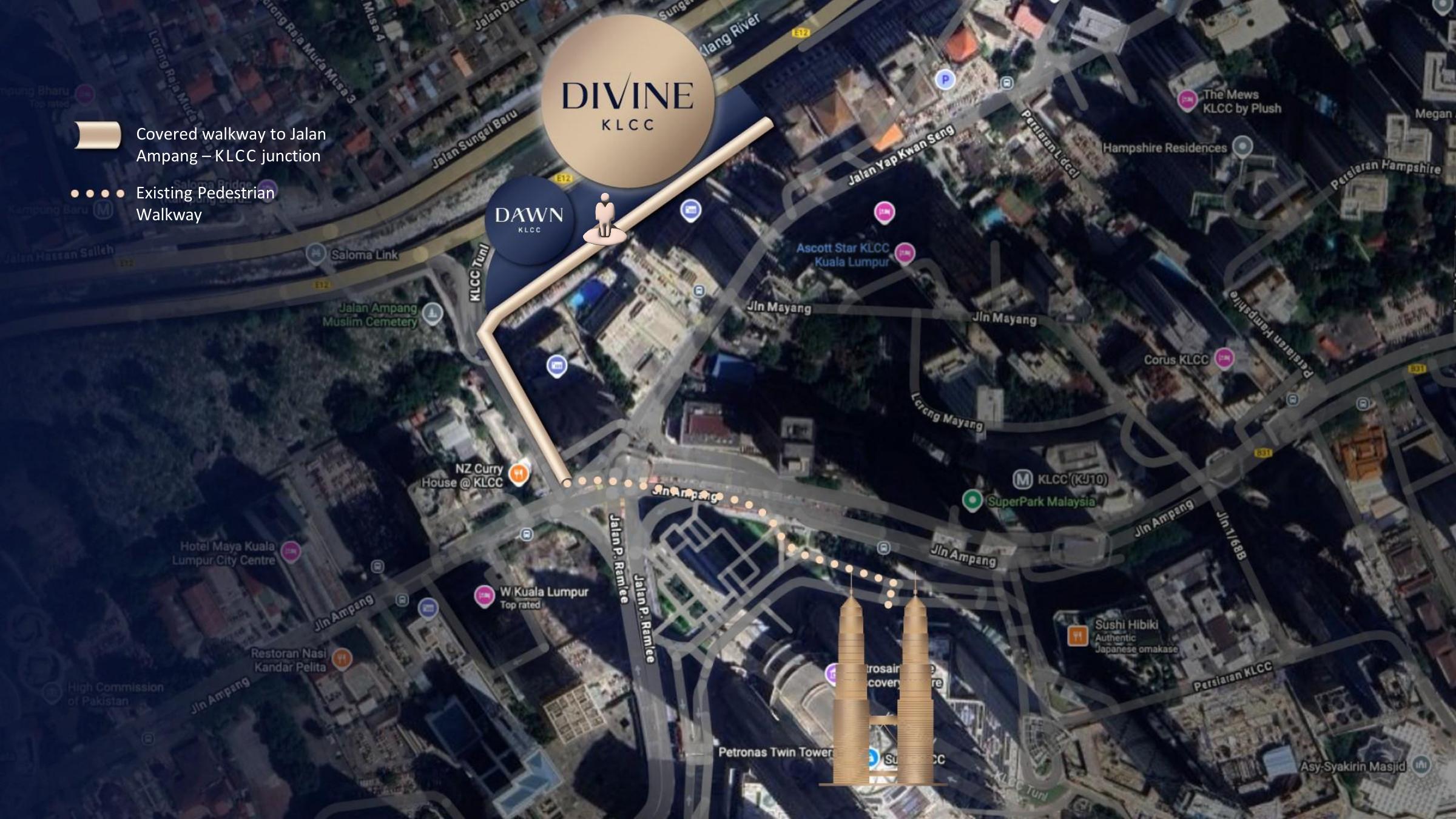Divine KLCC location and connectivity